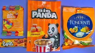 Colorful Candy Party! Spicy Jelly Beans, Caramel Popcorn & More ASMR Sweets