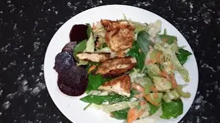 Green leaves salad & chicken  | Spinach Lettuce avocado beetroot & Salary  | Salad Recipe