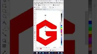 Letter G logo Design in CorelDraw x7 #shorts