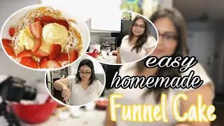 How to make an easy homemade Funnel Cake | Mary Angellee Vlog