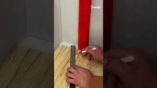 Precision floor cut to fit in tricky spots! #easy #floor #cutting #fitting #trick