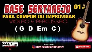BASE SERTANEJO PARA COMPOR! LEVADA DE VIOLÃO E PERCUSSÃO