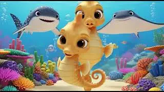 Swim Like a Seahorse | Fun Kids Song for Toddlers to Learn Sea Animals and Movements 🐴&zwj;🦑🌊🎵