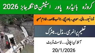 Karora Hydro power project jobs 2026 //How to apply Hydro power jobs