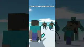 STEVE TEAM vs MONSTERS TEAM #shorts #minecraft