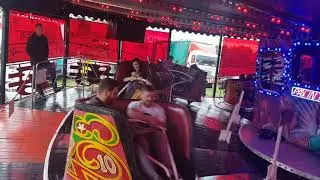 Keith turners rolling thunder waltzer off ride easington colliery fun fair 2018