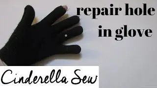 Sew hole shut in glove - Repair holes in mitten - Easy way to stitch hole shut with hand sewing DIY