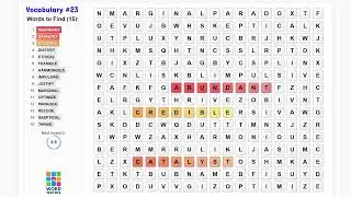 Word Search Challenge #23: Can You Find All 15 Before I Do? - Word Matrix