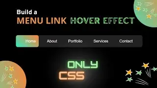 How to Create Navigation Menu Hover Animation in HTML and CSS