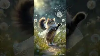 Fluffy Meow - Dandelion World~ #ai #cat #aicatvideo #fluffycat #pets
