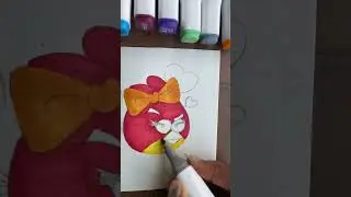My version of female red bird /angry bird with bow #viralshorts #shortsfeed #viral #youtubevideos