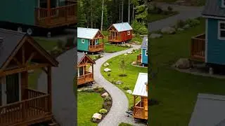 🌿 Tiny House Village Paradise | Minimalist Living in Nature 🏡✨