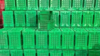 Gripwell HDPE 25kg capacity vegetable crate - Durability Test - small jali - Parrot Green