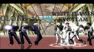 [Kof Mugen Dream Match] Kyo Clone-30 vs White Flames Kyo Team