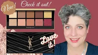 YSL Eyeshadow Palette Dessert Nude Tutorial - Nu Bare Look Tint and Rouge Volupte Shine - Yves Saint
