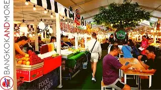 Еда в саду | Тайская уличная еда в CentralWorld Plaza в Бангкоке...