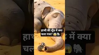 हाथी की सूँड में घुसा चूहा | Funny Jungle Story 😂 #youtubeshorts #funnyvideo #funshorts