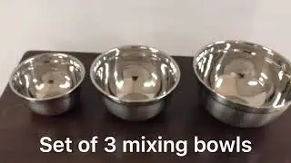 Mixing Bowl Set of 3 Premium Stainless Steel Meal Bowls with Non-Slip Silicone Bases