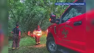 Suspect injured after falling 30 feet into ravine in Clay County