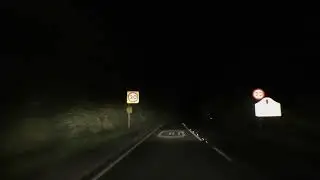Night Drive On The B4084 Between Worcester & Pershore, Worcestershire, England 5th November 2021