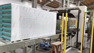 Orbital Wrapping for Stacked Sandwich Panels, Roof Panels, Insulated Wall Panels, and Foam Panels