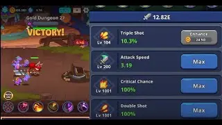 Monster Slayer Idle RPG Games - Critical Chance 100% And Double Shot 100%