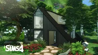 Modern Off-Grid Half A-Frame | Speed Build | No CC | The Sims 4 | Ambient Music