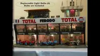 Slot Car Custom Pit Garage for Race Tracks - Professional 3 Level