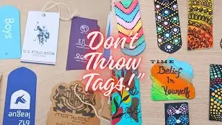Don&rsquo;t Throw Price Tags! Make This Beautiful Bookmark || DIY Bookmark from Clothing Tags