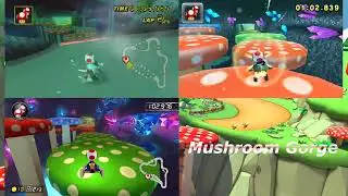 🍄Mushroom Gorge - Mario Kart Wii, 7, & 8 Deluxe Comparison🍄