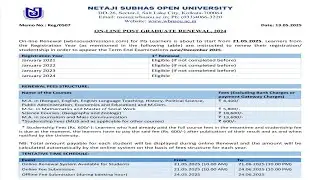 NSOU PG Renewal 2024: Step-by-Step Process | Last Date, Fees, Mistakes to Avoid! | Dynamic Scholars