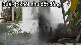 Đóng cọc gặp cây búa xịt khói như đốt đồng các anh em à