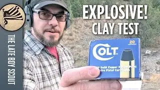 Colt SCHP Ammo: Explosive Clay Test!