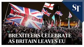 Brexiteers celebrate as Britain leaves EU