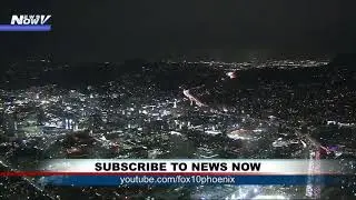HOLIDAY LIGHTS FROM ABOVE: We fly over the sparkling lights at night in LA