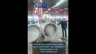 all angle spraying way of water spray retort  in operation  in workshop