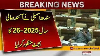 Sindh Assembly Approves Budget for Fiscal Year 2025-26 | Breaking News