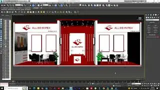 ALLIED IMPEX Exhibition Stall &ndash; Part 24 | 3Ds Max Exhibition Stall Design & Walkthrough