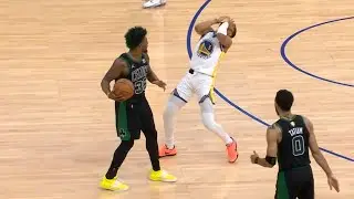 Jordan Poole flops after Marcus Smart missed his face in Game 5 🤣