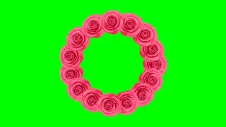 Rose Flower design Frame Green Screen _ Frame Green Screen _ Wedding Design Frame 