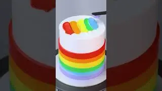 Satisfying rainbow cake decorating for any occasion #shorts #satisfying #cake #rainbow