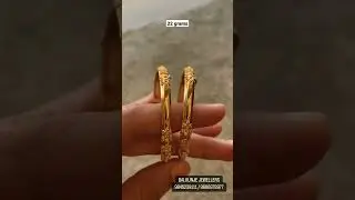 only 22 grams gold bangles designs/light weight gold bangles/fancy bangles
