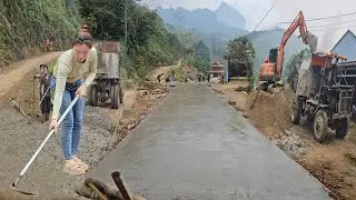 The girl works with the government to build a new rural road