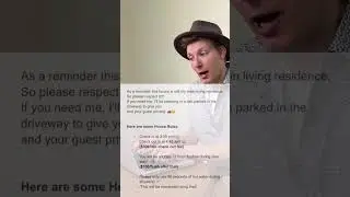 Airbnb Host Writing House Rules - Sketch