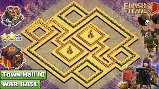 NEW TH10 War Base 2018 | Anti 2 Star TH10 Base [DEFENSE] | Clash of Clans
