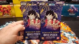 One Piece Trading Card Game: Opening Two Blister Packs of Romance Dawn OP01!
