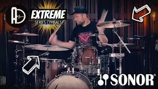 ROCKING Agean Extreme Series cymbals & Sonor Vintage Series drums