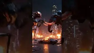 #ElephantVsAnt #MonsterFight #CyberCityBattle #AIshorts #EpicBattle #CinematicFight #VFXS