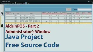 Java Project with Source Code (Supermarket Point of Sale(POS)) | Admin Window