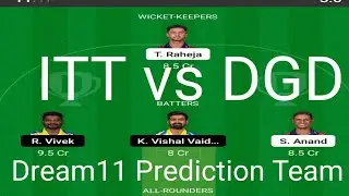 ITT vs DD Dream11 Team | ITT vs DD Dream11 TNPL T20 04 Jull ITT vs DD Dream11 Today Match Prediction